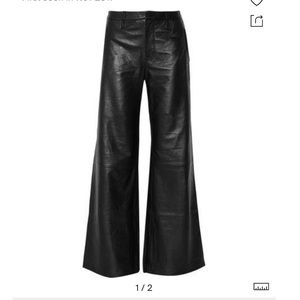 J Brand Carine Leather Wide-leg Pants Black